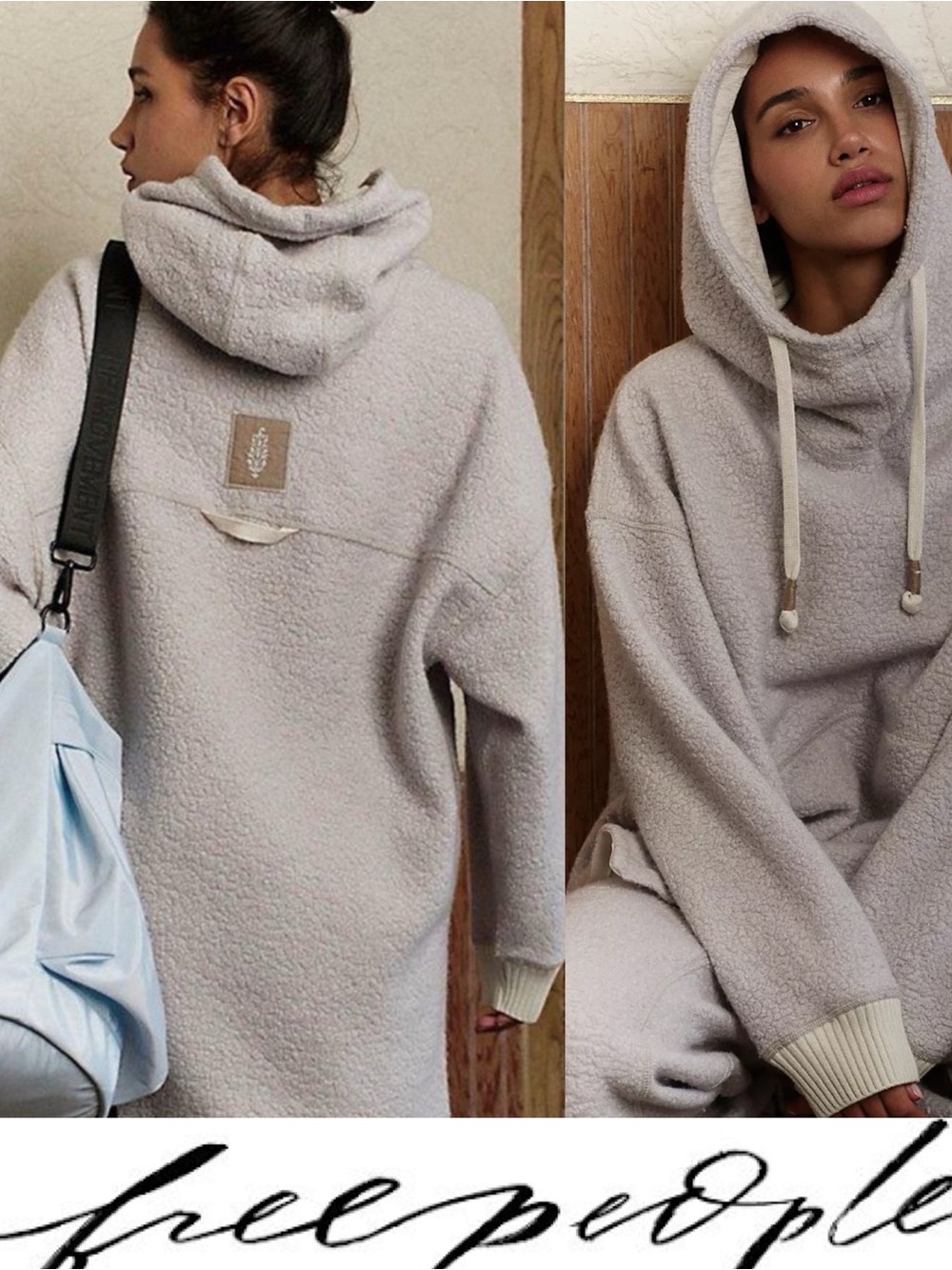 Free People Highland Wool Hoodie❤️ NWOT TikTok Viral Cozy Boxy